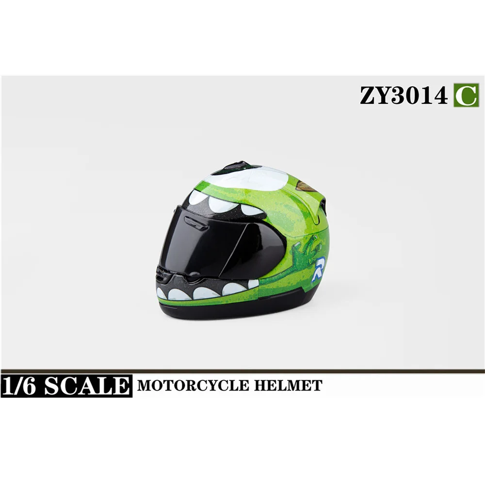 Фото ZYTOYS масштаб 1/6 модель мотоциклетного шлема ZY3014C зеленый для 12 дюймов мужские фигурки PHICEN аксессуары для коллекции тела №2