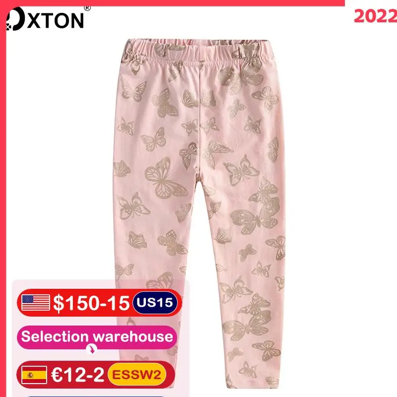 

DXTON Cotton Girls Leggings Butteryfly Print Children Pants Trousers Leggings For Girls Baby Autumn and Winter Pants Clothing