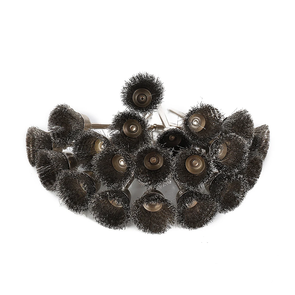 

60pcs Steel Brush Wire Shank Electric Tool Steel Wire Wheel Brushes Cup Rust Accessories Rotary Tool For Abrasive Materials