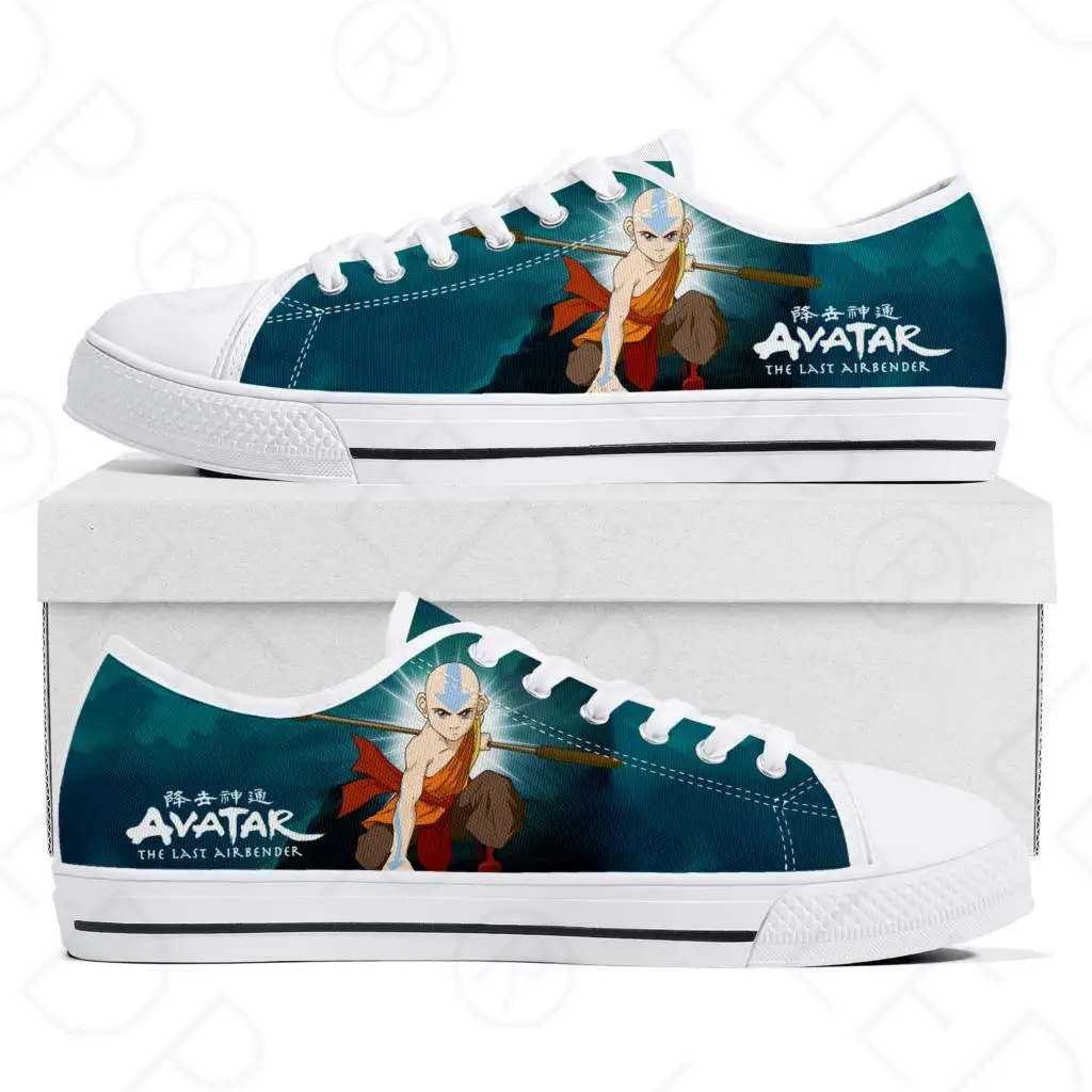 

Avatar The Last Airbender низкие кроссовки высокого качества мужские женские подростковые холщовые кроссовки пара повседневная обувь на заказ
