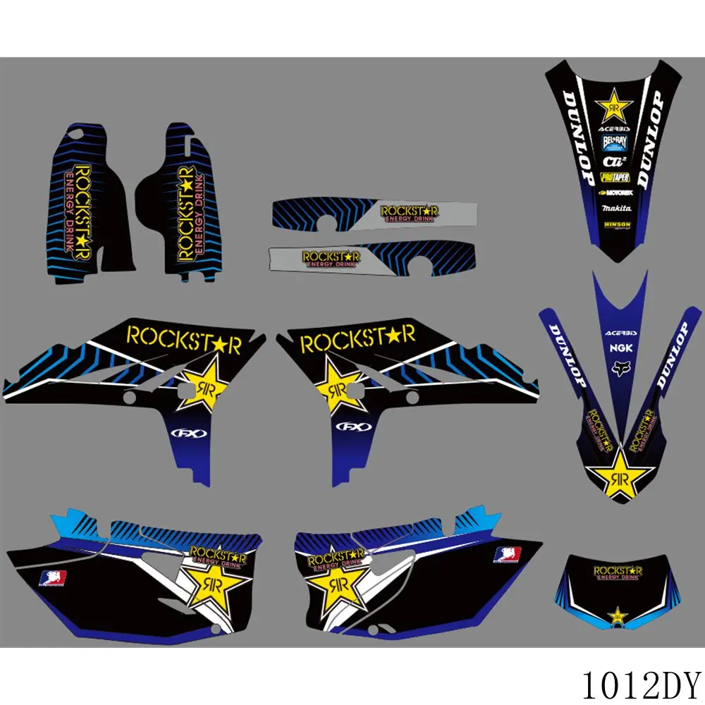 

Full Graphics Decals Stickers Motorcycle Background Custom Number Name For YAMAHA WR450F WR 450F WRF 450 2012 2013 2014 2015