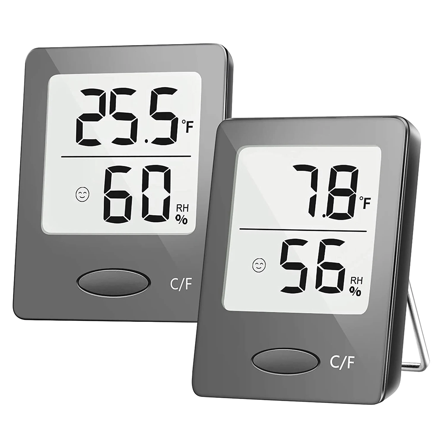 

Digital Thermometer Hygrometer with Clear LCD Display, Humidity Meter for Home, Indoor Outdoor Thermometer(2 Pack)