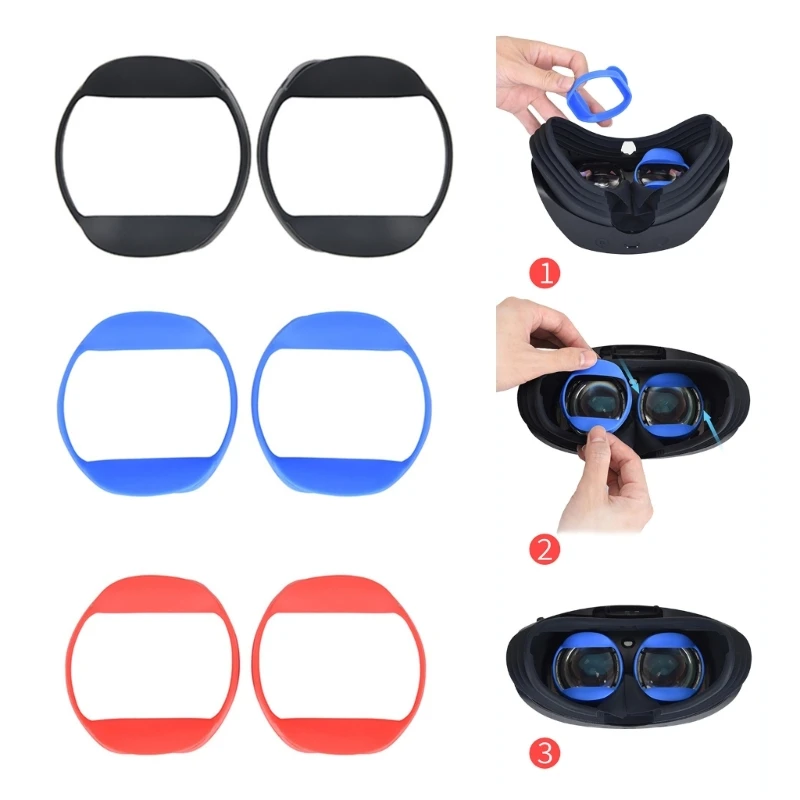 

Мягкая крышка объектива Объектив VR Мягкие очки VR Силиконовые колпачки Защитные колпачки от царапин для гарнитуры PS VR2 Гибкая