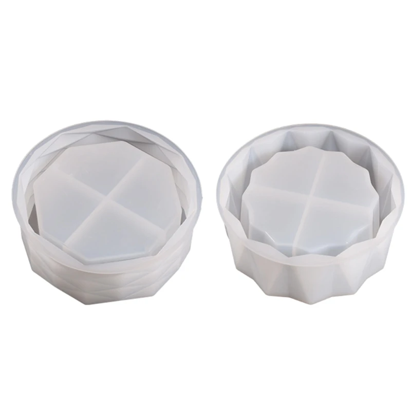 

Geometric Succulent Flower Pot Silicone Molds Epoxy Resin Mold Storage Box Mold Drop shipping