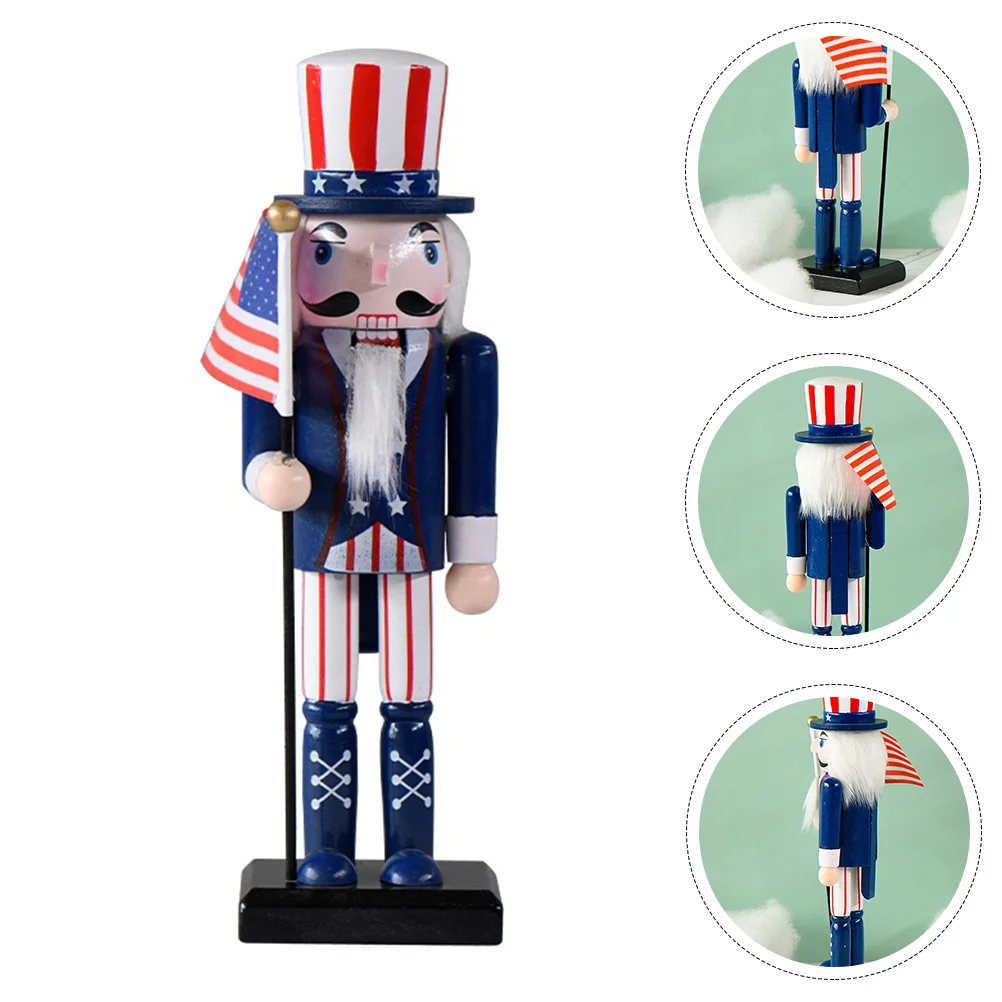 

Decorative Independence Day Nutcracker Doll Adorable Decor Party Layout Prop