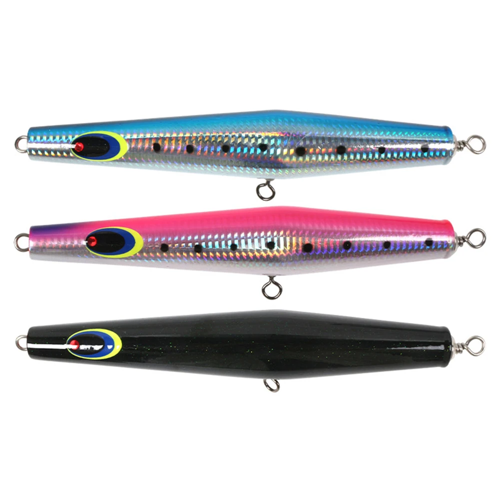 

Sea Fishing Wood Fish Lure Trolling Bait 21cm With Two Hooks Natural Floating Wood Fishing Bait With Hook Fish Accessories