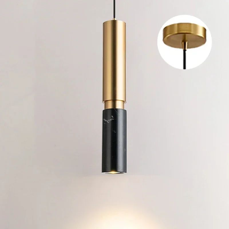 

Подвесной светильник LED из железа и мрамора, теплый белый свет