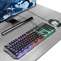 metal panel gaming keyboard and mouse usb wired keyboard backlight pc gamer clavier gamer mouse set pc laptop mac for twitter