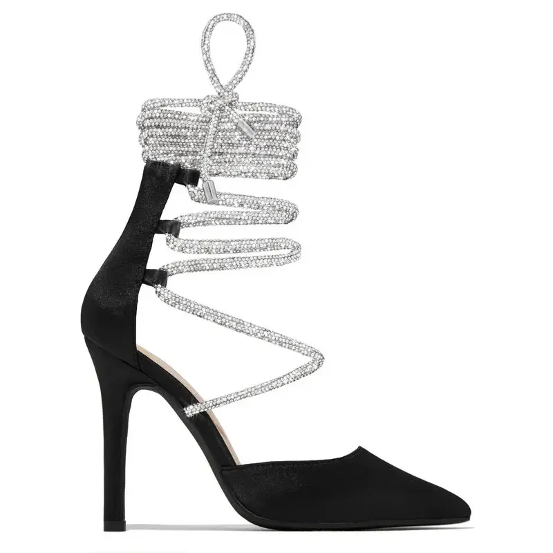 Дизайн со стразами смысловый банкет красивые высокие каблуки заостренные тонкие