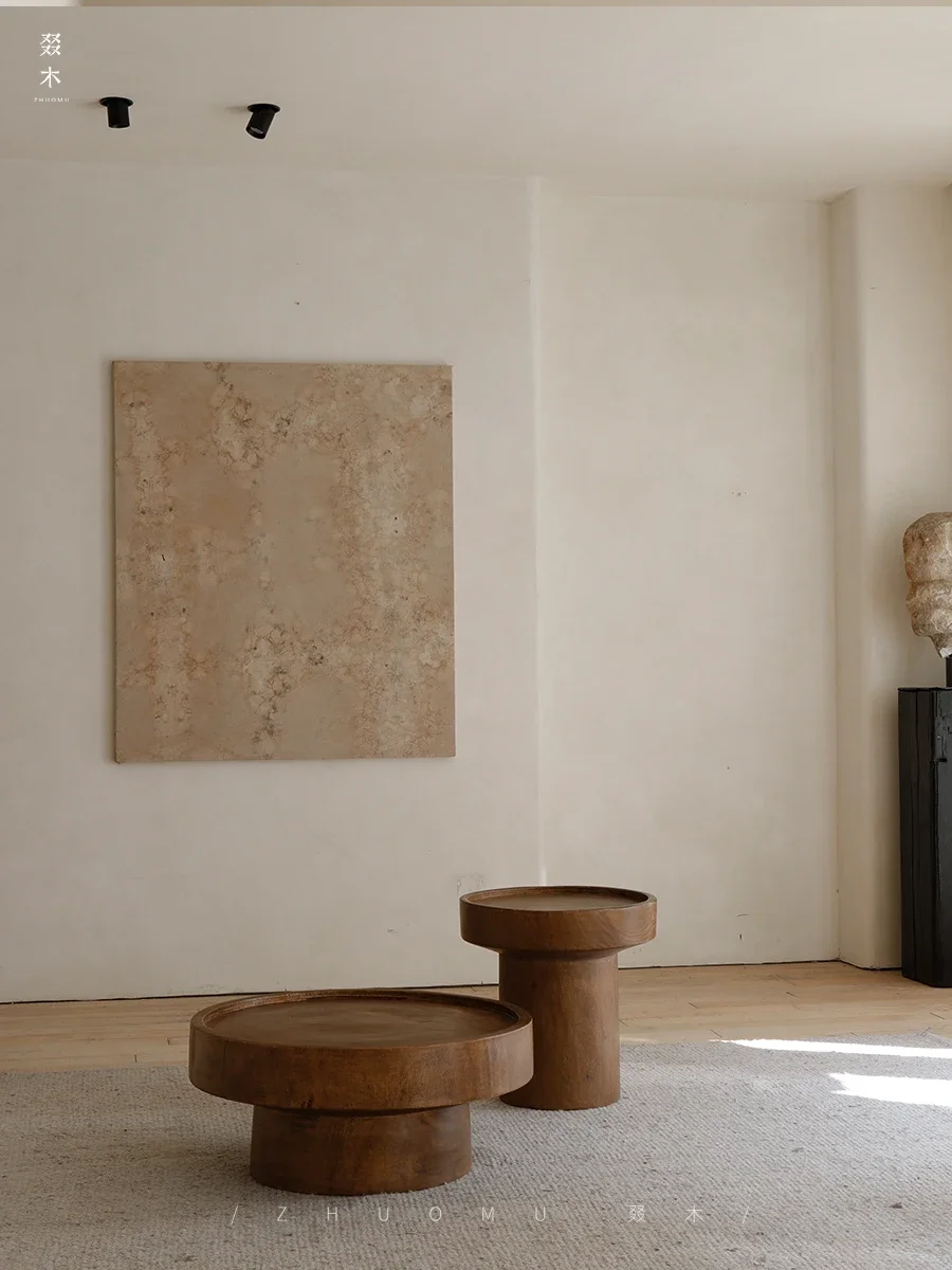Gongmu | Креативный/Герметичный чайный столик из цельной древесины в японском стиле