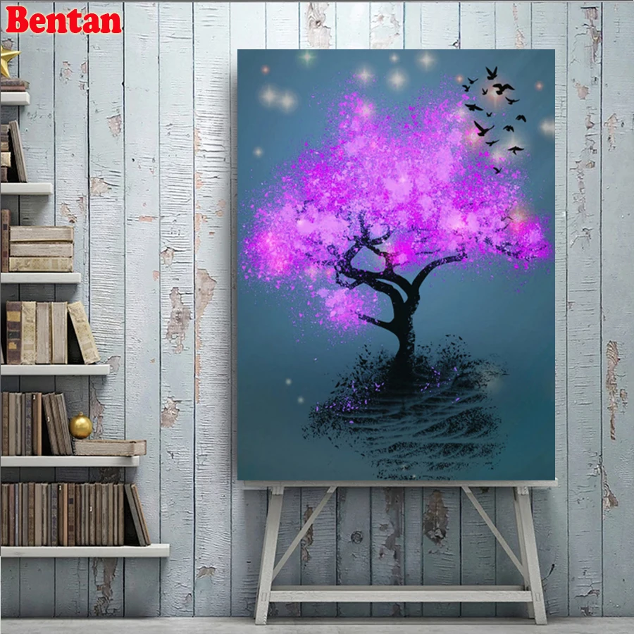 

Алмазная живопись, абстрактная флуоресцентная деревья, пейзаж, «сделай сам», полноразмерная круглая картина, 5D искусство, вышивка крестиком, алмазная вышивка, бусины