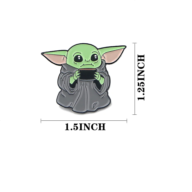 LT848 детские милые эмалированные булавки Звездные войны Yoda аксессуары для