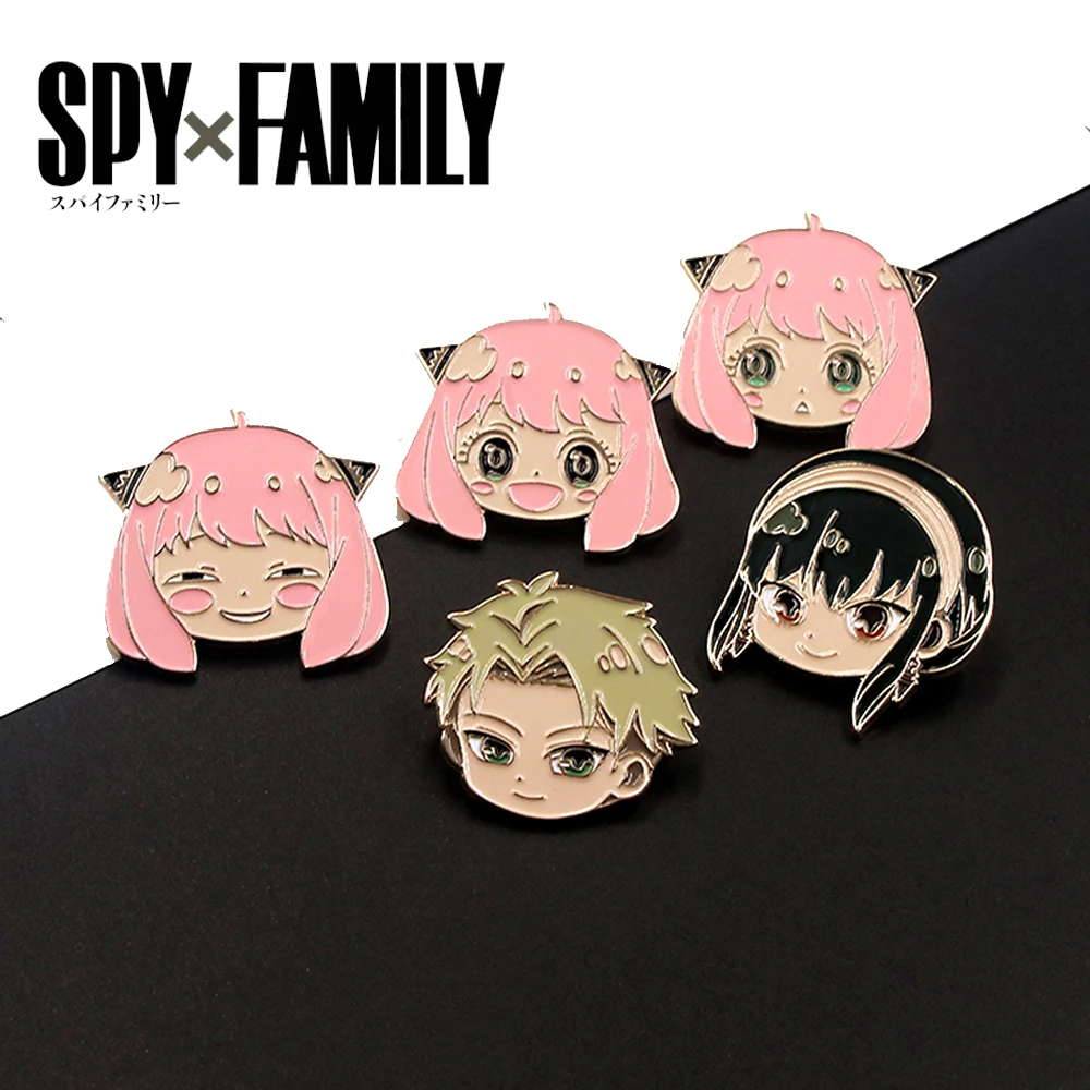 

Anime Spy X Family Brooch Cute Anya Loid Yor Forger Figure Metal Badges Lapel Button Pins For Women Girls Cosplay Manga Jewelry