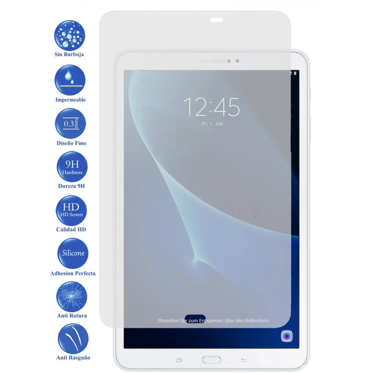 

Screen Protector Tempered Glass vidrio Tablet Galaxy Tab A6 2016 10.1 T580