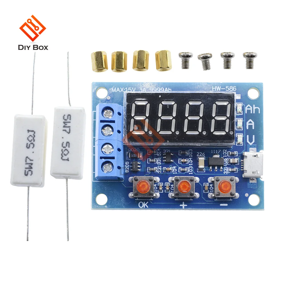 ZB2L3 DC4.5-6V 18650 Li-ion Tester pojemności baterii litowej z 2 rezystorem akcesoria miernik pojemności akumulatora Tester rozładowania 3 ZB2L3 DC4.5-6V 18650 Li-ion Tester pojemności baterii litowej z 2 rezystorem akcesoria miernik pojemności akumulatora Tester rozładowania 3