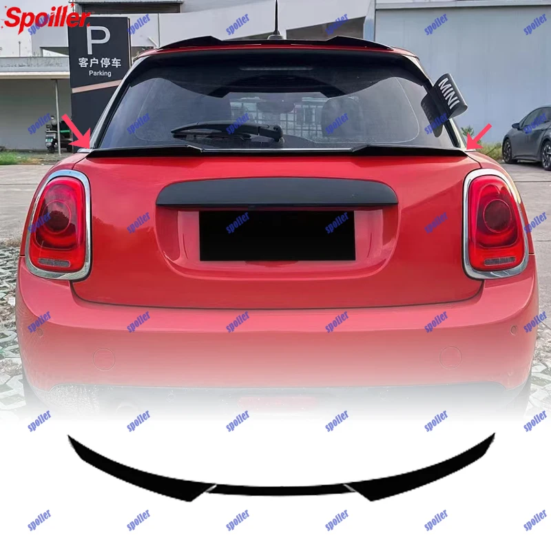 Фото Подходит для BMW Mini Cooper F55 4-дверный (2014-2024) — Аэродинамический задний спойлер среднего размера для улучшения характеристик, внешний тюнинг №1