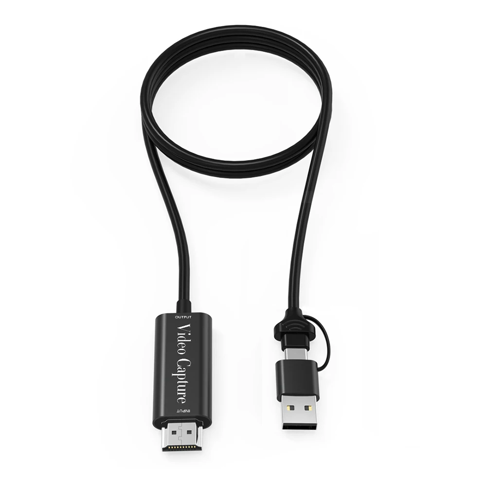 

Устройство для захвата аудио и видео, карта захвата видео, USB A/C двойной интерфейс для игр/прямой трансляции/конференции