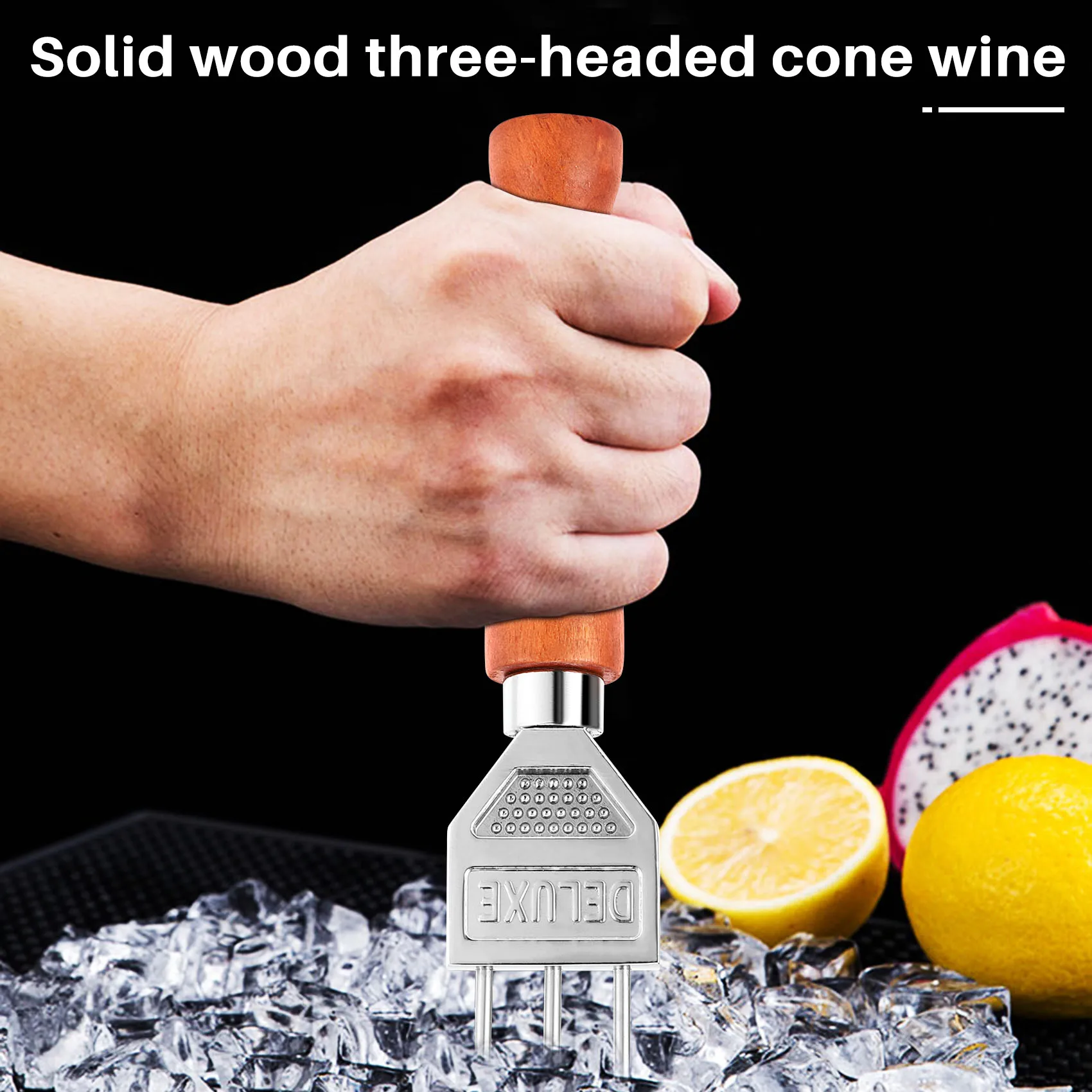 Измельчитель льда — прочный измельчитель с ручкой из цельного дерева