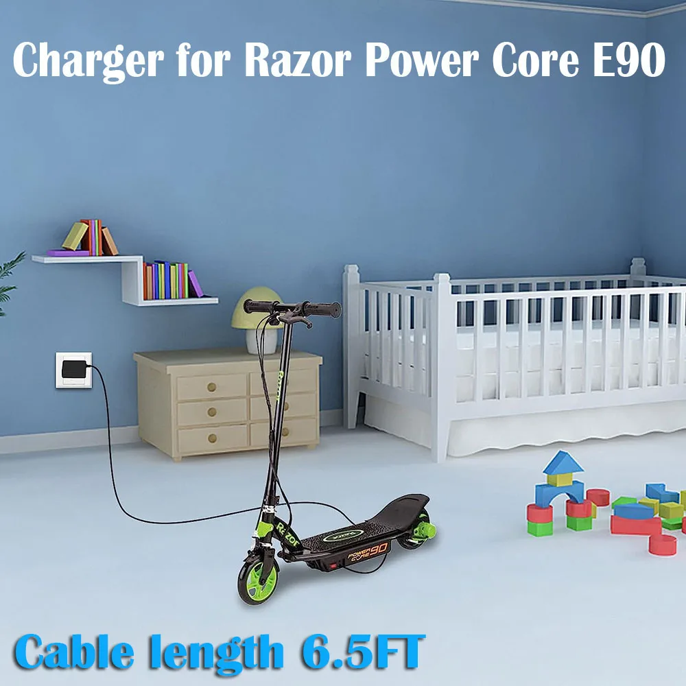 12V 1A Power Adapter Charger for Razor Power Core 90 E90 E95