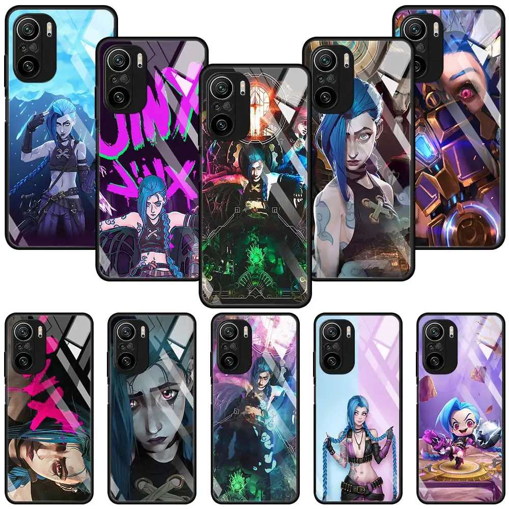 

Phone Case for Xiaomi Redmi Note 9S 10 8 11 Pro Plus 7 8T Tempered Glass Cover K40 9C 9A 11T 11S Funda Capa Arcane Game Cartoon