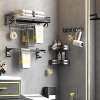 hair dryer bathroom shower shelves shampoo bathroom organizer storage over toilet wall mounted etagere murale bathroom gadgets