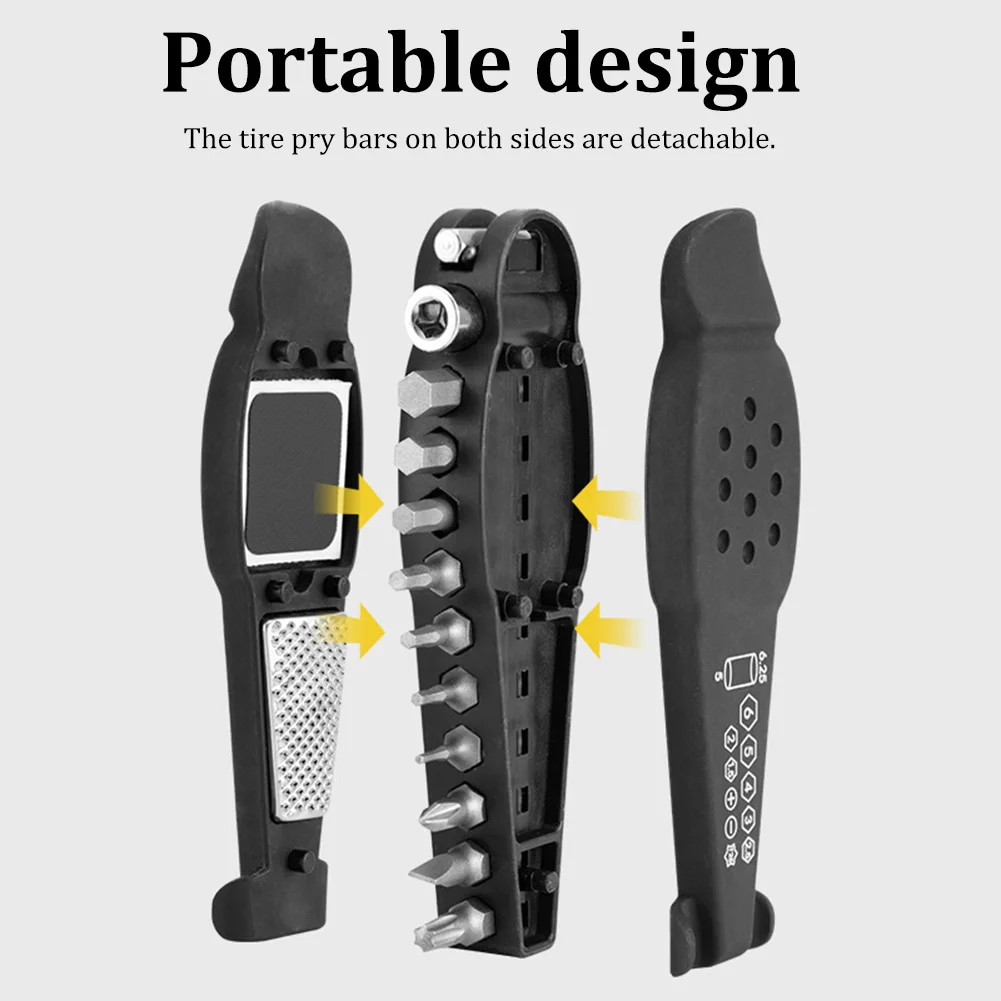 

Bicycle Multifunctional Repair Tool Portable 15-In-1 Screw Tool Kit Bicycle Daily Maintenance Combination Bike Tire Repair Tools