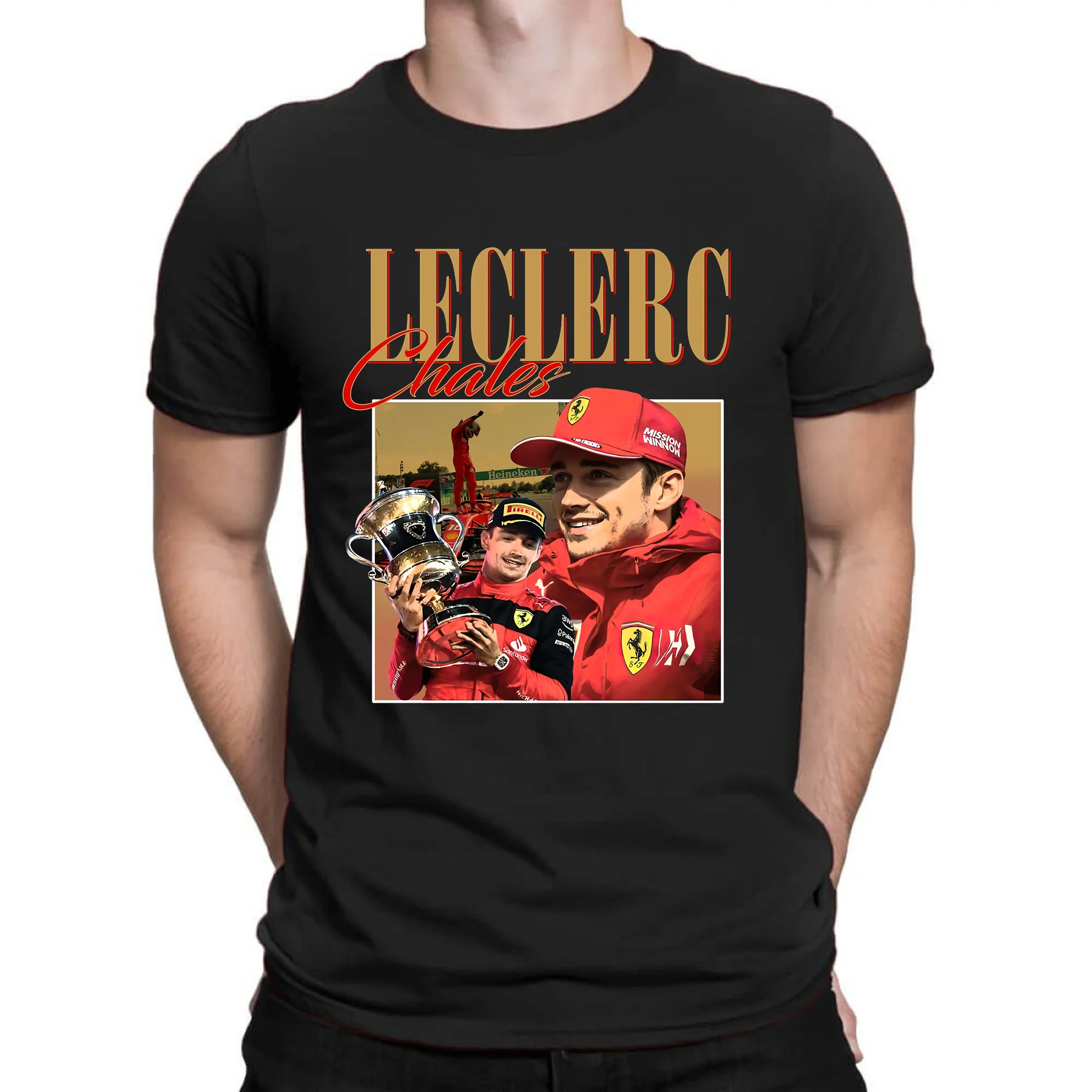 

Amazing Tees Male T Shirt Casual Oversized Charles Leclerc Champion Essential T-shirt Men T-shirts Graphic Streetwear S-3XL