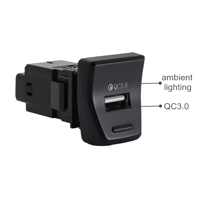 Автомобильное зарядное устройство с центральным управлением QC3.0 для Toyota RAV4 2019 2020