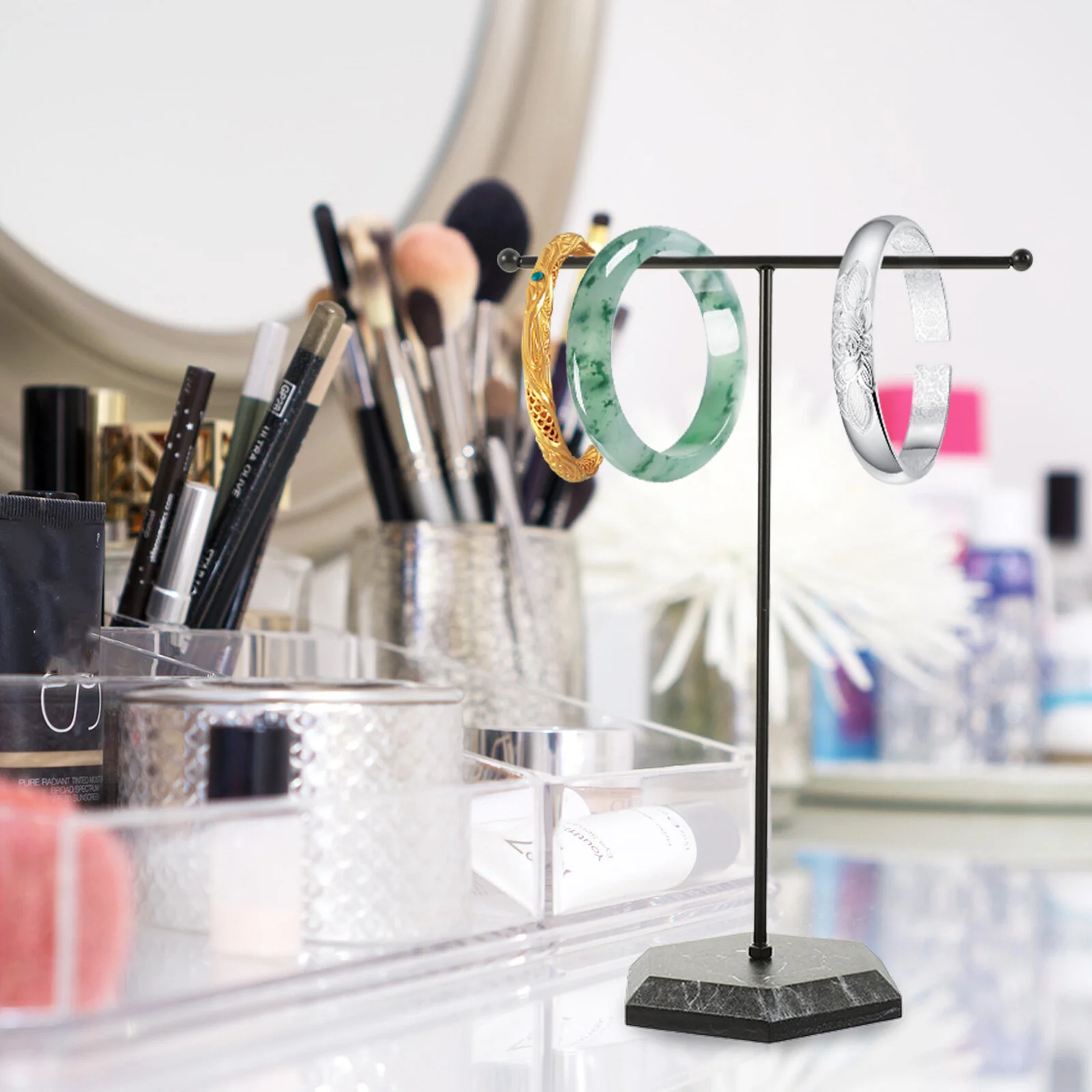 Jewelry Necklace Rack Holder Girls Keychain Display Stand Earring Showing Iron Women Travel