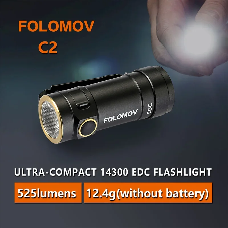 Ультракомпактный фонарик Folomov EDC C2 14300