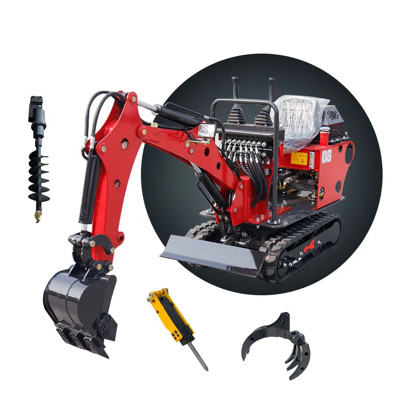 

Smallest Mini Excavator 0.8 ton For Home Use 800kg Electric 1ton 1.5 ton 1.2 ton 1.8 ton Mini Digger Crawler Mini-excavator