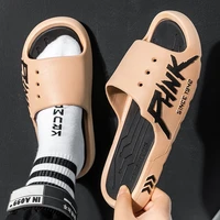 summer outdoor sandals men and women fashion casual flip flops thick bottom household bathroom non slip couple slippers