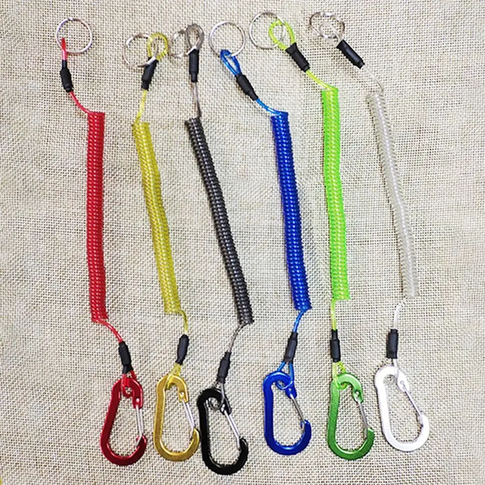 

Portable Climbing Accessories Anti-lost Phone Keychain Security Gear Tool Portable Fishing Lanyards Spring Elastic Rope