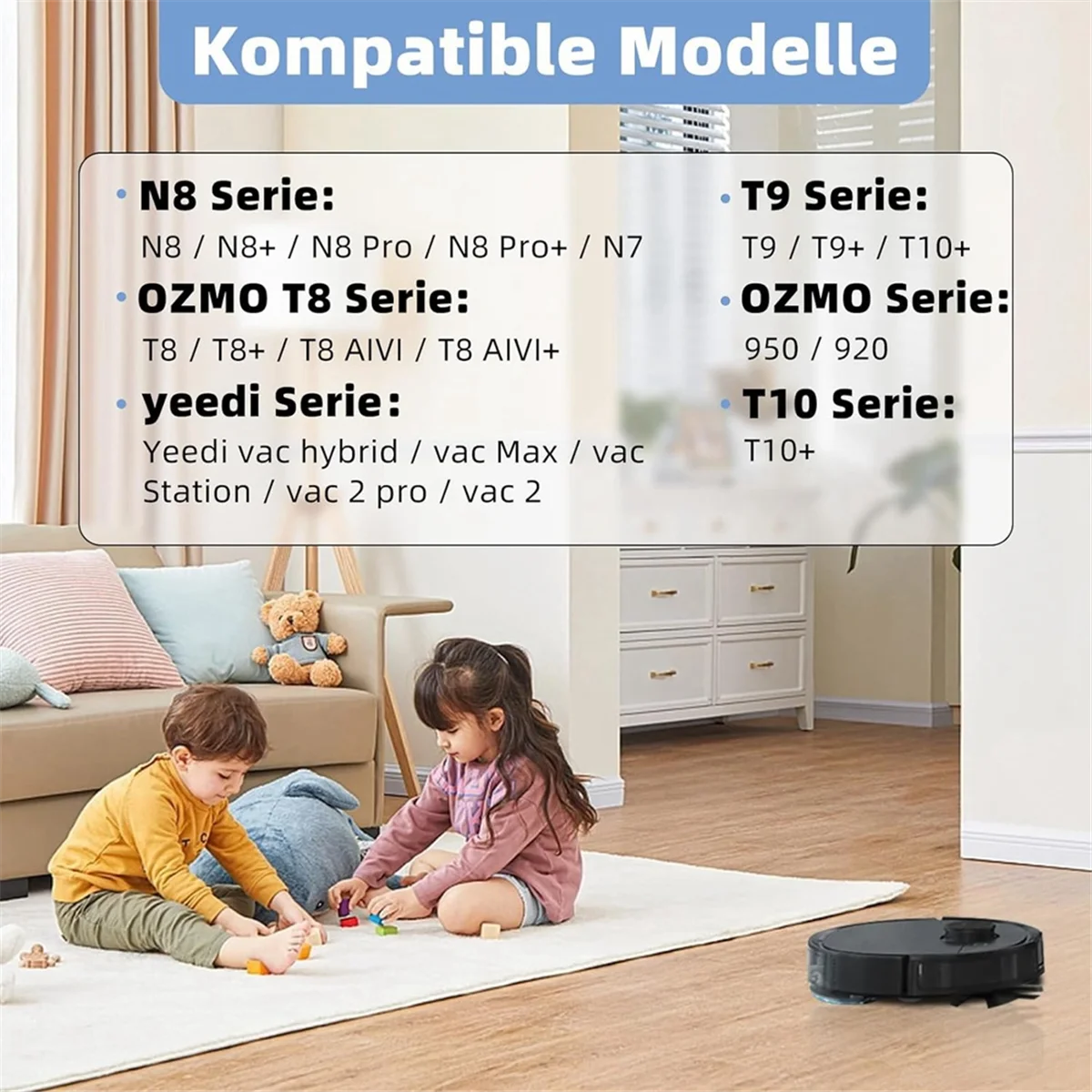 Для Ecovacs Deebot N8 / N8+ Pro Pro+ T9 T9+ N10+ OZMO 950/920 T8 T8+ Основная боковая щетка Hepa-фильтры