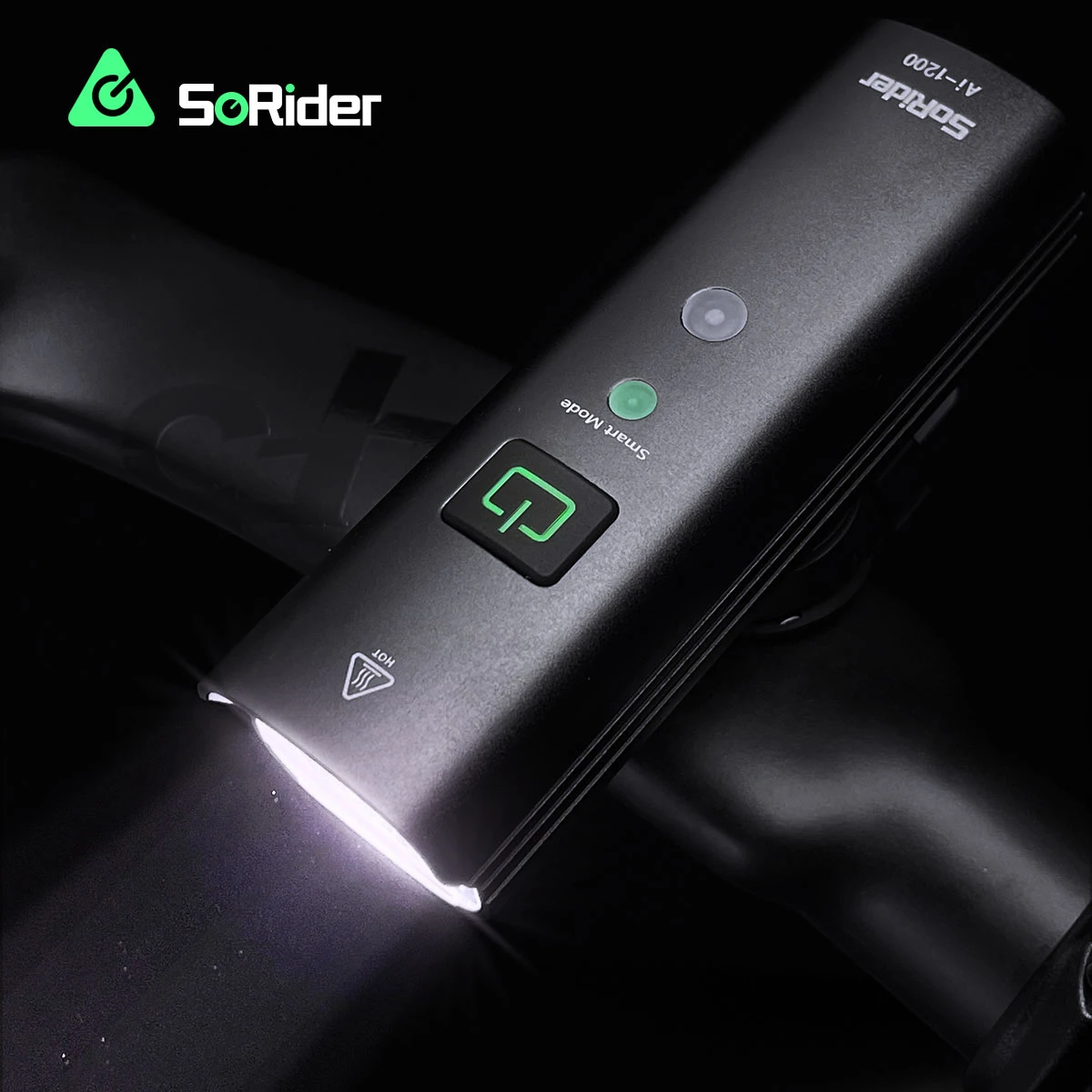 

Sorider Ai1200 Bike Headlight Bicycle Handlebar Front Lamp MTB Rode Cycling USB Rechargeable 1000lumen 4500mAh Flashlight