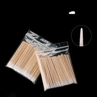 nails wood cotton swab clean sticks buds tip wooden cotton head manicure detail corrector nail polish remover art tools