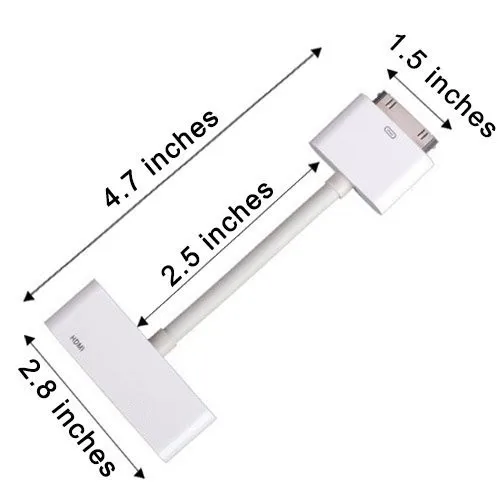 1080P Dock Connector to HDMI HDTV TV Adapter Cable for Apple iPad 2 3 iPhone 4 4S iPod |