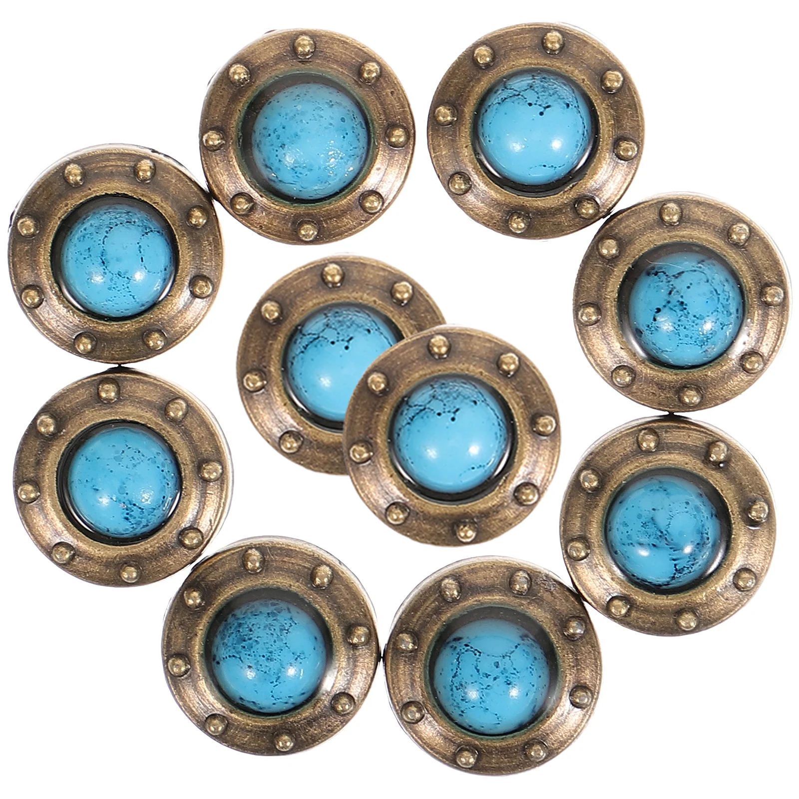 

10 Pcs Accessories Metal Snap Buttons DIY Suitcase Bag Buckle Vintage Luggage Decor Craft Fastener Chic