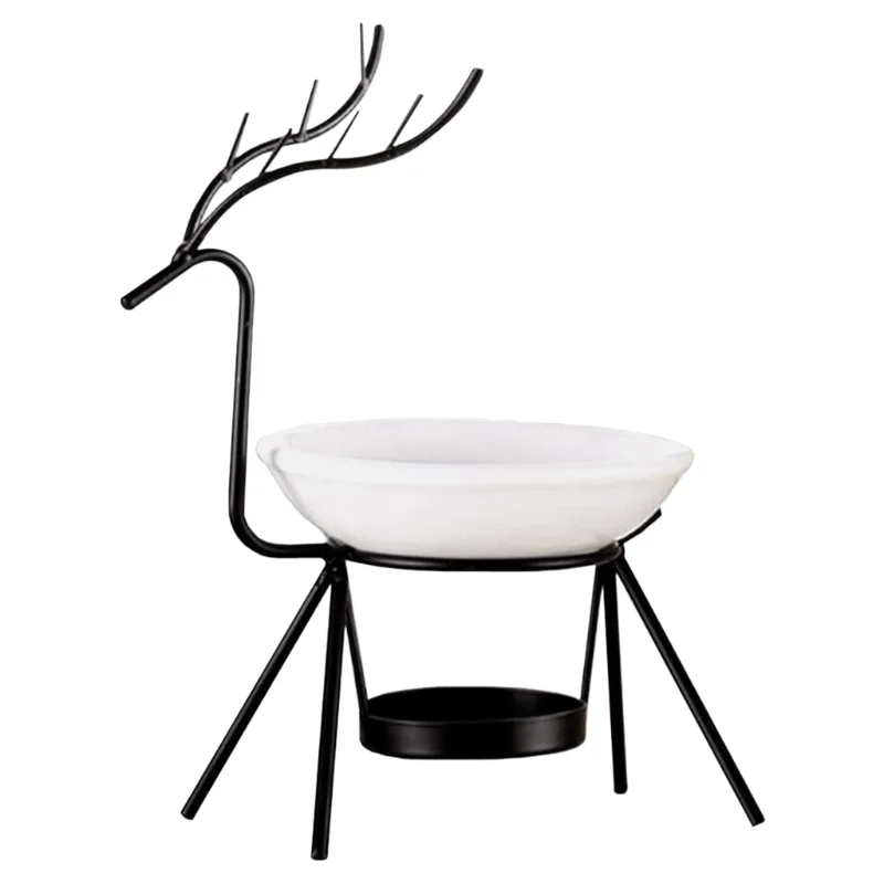 

Маленькая железная масляная горелка с оленем, плавильный керамический подсвечник, подогреватель кунжутного масла, спа, Йога, комната, медит...