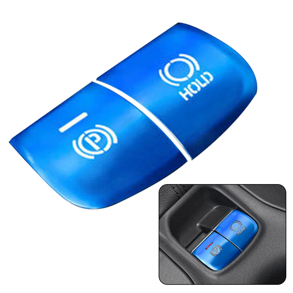 

2 Pcs Blue Car Gear Parking Hold Function Button Cover Trim Frame For Toyota For Corolla 2019-2023 Interior Accessories