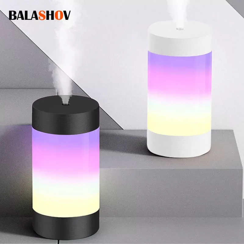 USB Air Humidifier Large Capacity Portable Air Diffuser 300ML Purifier Atomizer for Aroma In Home Office Car with Night Light