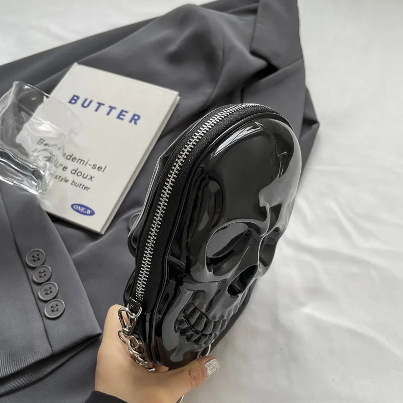 Сумка на плечо для Хэллоуина сумка через из искусственной кожи с черепом женская