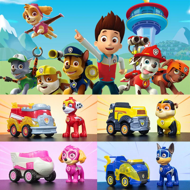 

Anime Paw Patrol Toy Rescue Car Chase Skye Doll Eggs for Children Birthday Christmas Gift