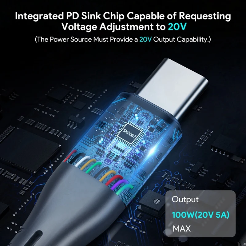 Кабель питания USB C к переменному току для входа Starlink Mini Type-C водонепроницаемому