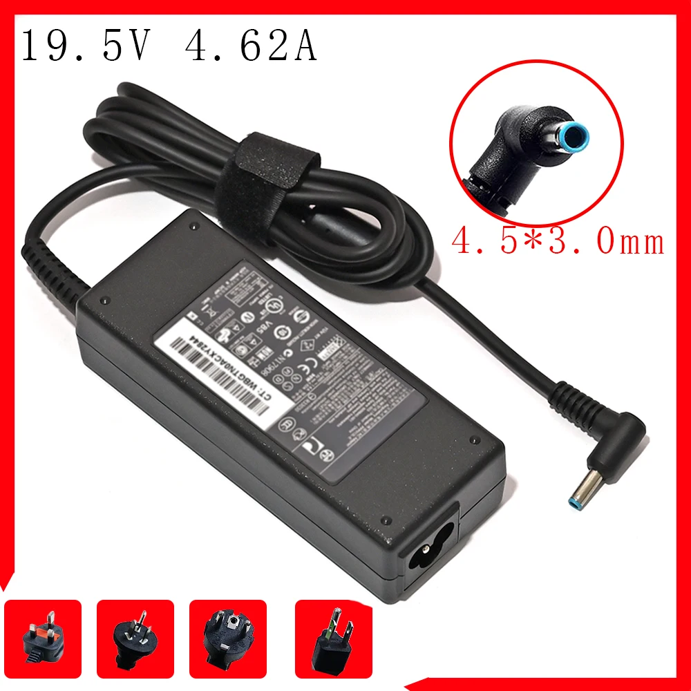 

AC Laptop Charger Power Adapter 19.5V 4.62A 90W 4.5*3.0mm For HP Pavilion 14 15 PPP012C-S 710413-001 Envy 17 17-j000 15-e029TX