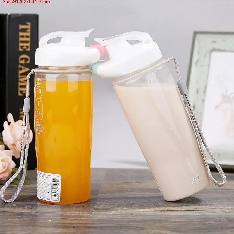 

500ML Fashion Creative Share Drink Water Bottle Plastic Bottles Cute Botella Camping Sports Men Women Student Fitness Drinkware