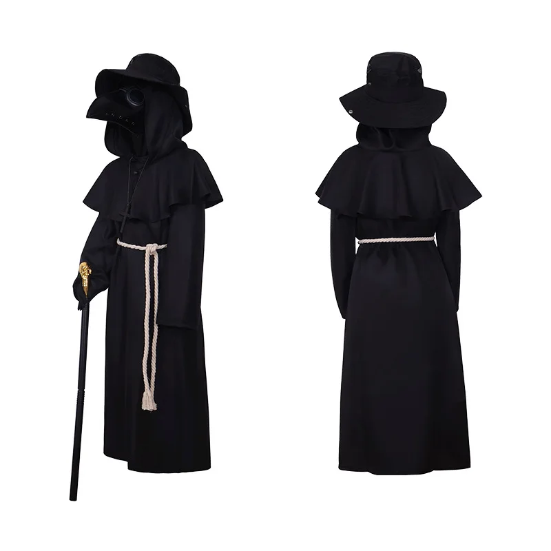 Доктор Шнабель Чума Косплей Костюм Черная Униформа Мальчики Хэллоуин Карнавал