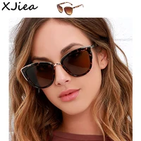 xjiea cat eye sunglasses women 2022 fashion vintage classic leopard grain sun glasses big frame female eyewear driving fishing