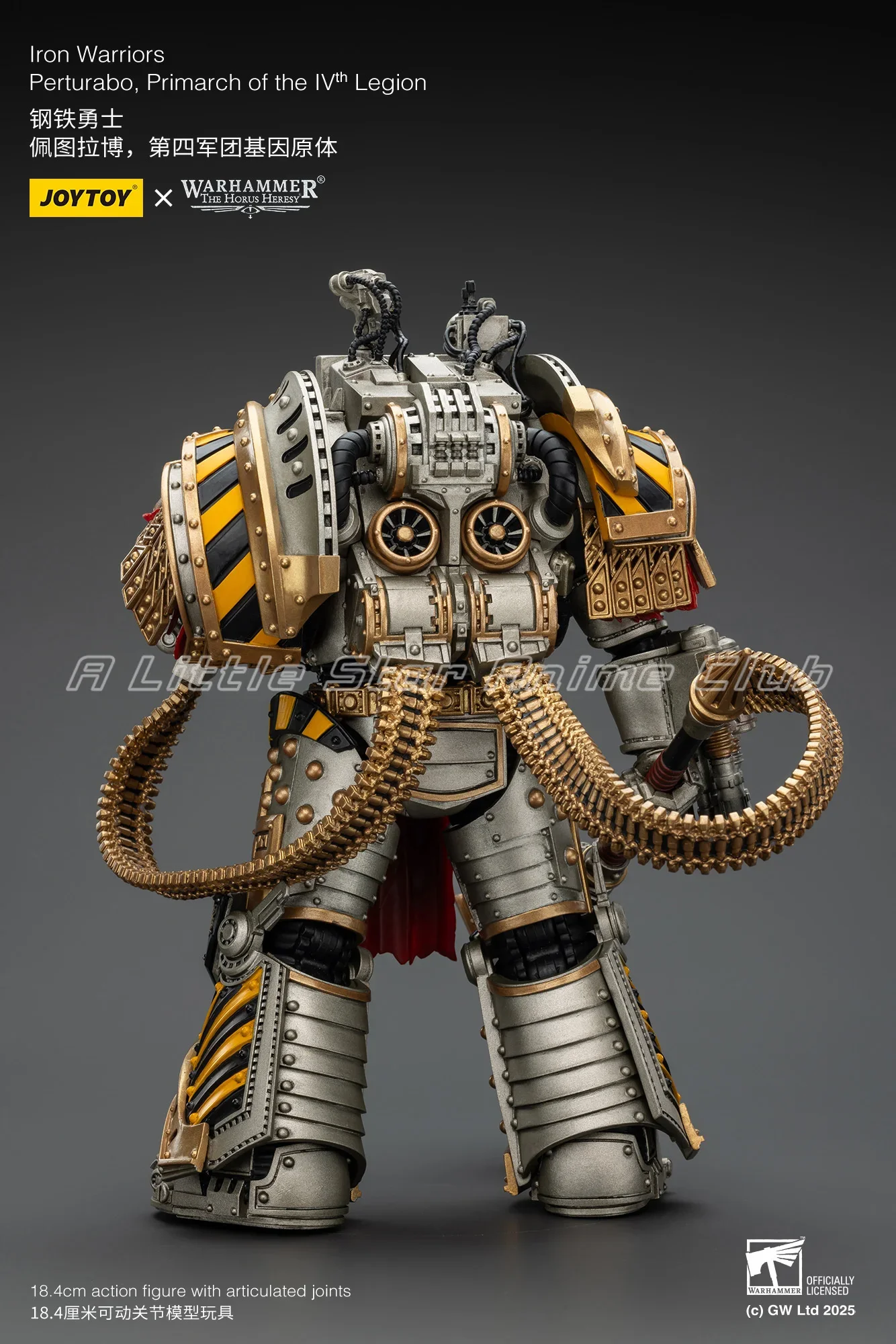 Фото Предзаказ: Фигурка JOYTOY Warhammer The Horus Heresy Iron Warriors Perturabo, Примарх LV-го легиона, масштаб 1/18, модель для коллекционирования №4