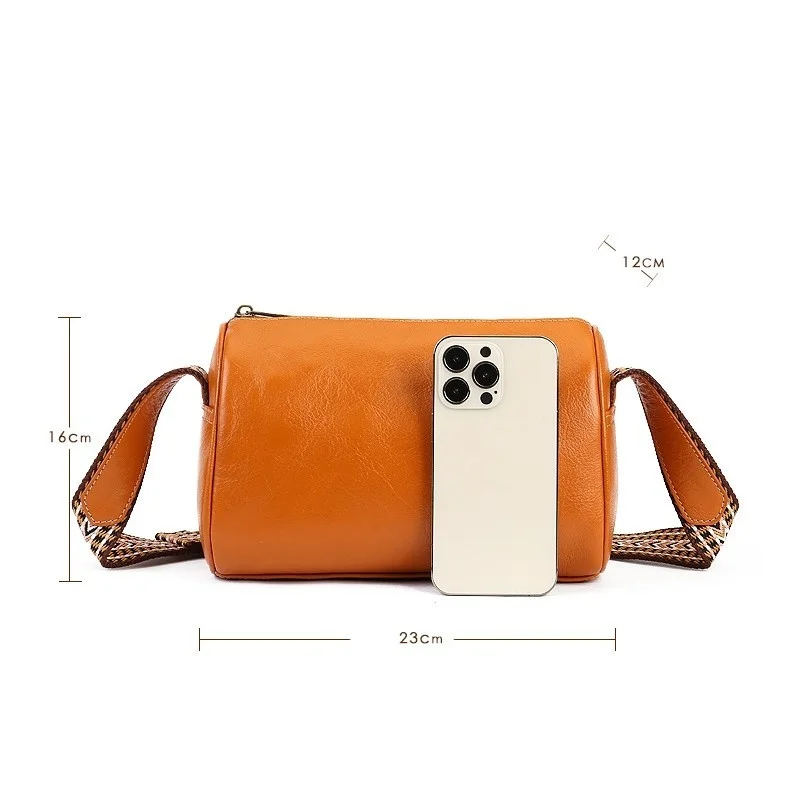MOTAORA Genuine Leather Women Shoulder Bags For Ladies Crossbody Pillow Bags 2022 New High Quality Solid Color Woman Phone Bag